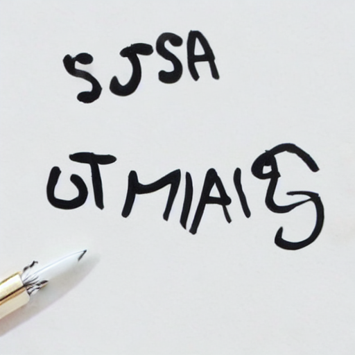 AI image generated of A handwritten word that says insta.