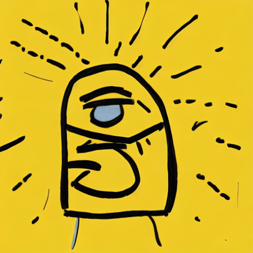 AI image generated of A drawing of a head with a circle in the middle.