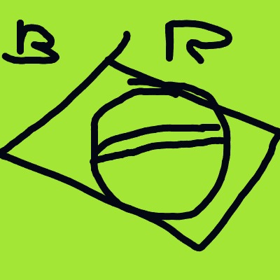 A drawing of a soccer ball on a green background.