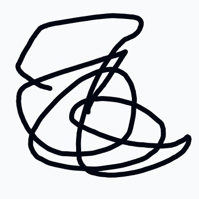 A black and white drawing of a spiral.