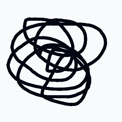 A black and white drawing of a circle with a bunch of lines coming out of it.