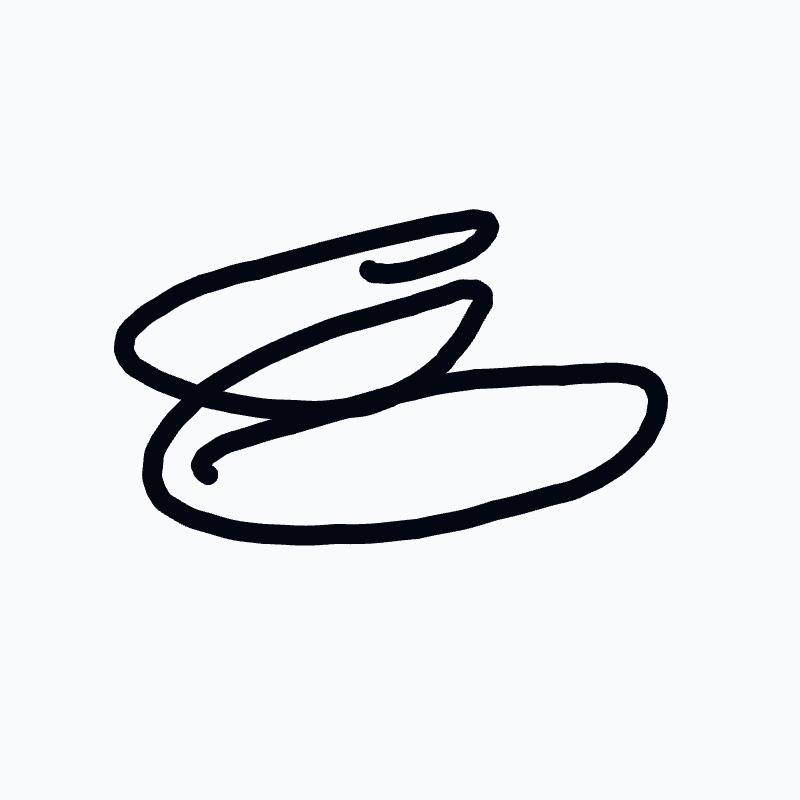 A black drawing of a pair of shoes.