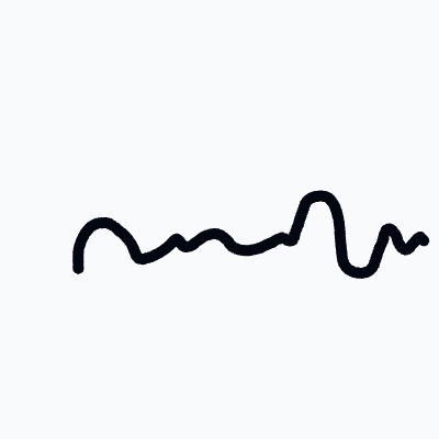 A black line drawing of a wave.