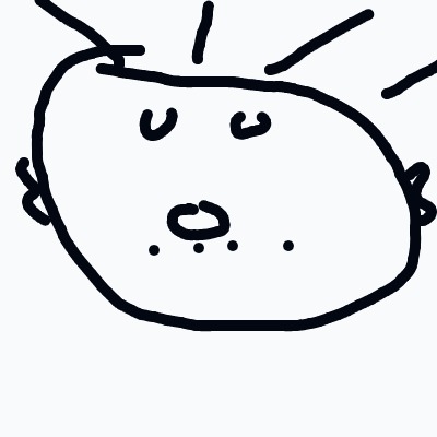 A drawing of a face with a mouth and a nose.